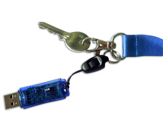 clé de métal et clé USB