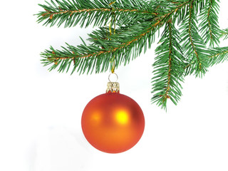 Orange christmas ball