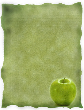 apple on canvas