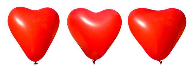 Valentine heart balloons
