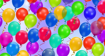 colorful party balloons background