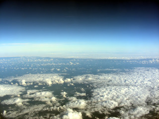 Aerial view from airplane