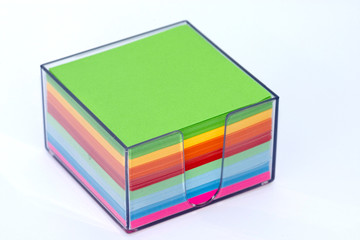 stack of colorful note square note papers