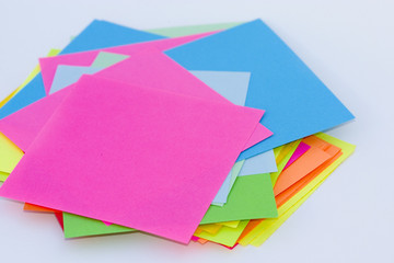 square note papers in assorted colors