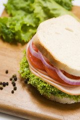 white bread sandwich