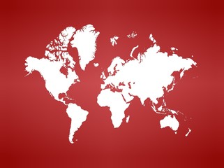 world map on red gradient background