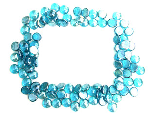 cadre de galets bleus