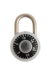 Locked combination padlock