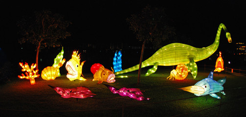 sea dragon lantern in the Chinese gardens