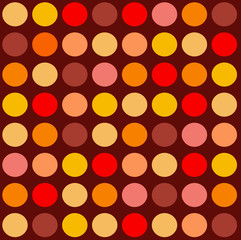 Ronds tons orangés - motifs répétitifs