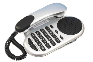 Silver and Black Telephone