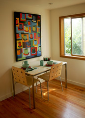 Fancy breakfast nook in modern house