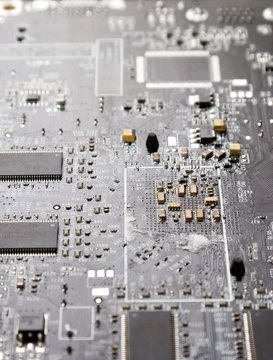 Computer chip closeup