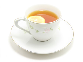 cup of tea with lemon