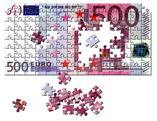 500 Euro Schein Puzzle