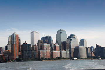 Fototapeta na wymiar new york skyline mit financial district