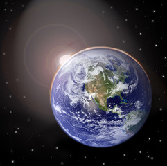 Sunset on planet earth