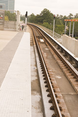 Fototapeta na wymiar Commuter Train Tracks
