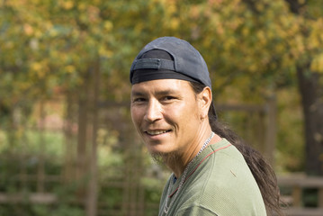 Smiling young adult male