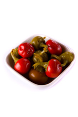 Pepper salad visolated on white