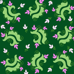 Leaves and flowers