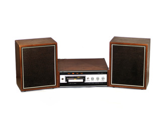 Eight track player and speakers