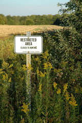 Restricted Area Sign