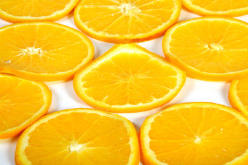 Orange in Scheiben