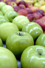 rangées de pommes