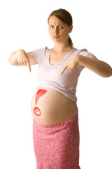 Fototapeta premium Pregnant brunette woman