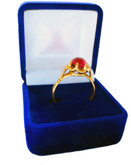 wedding gold ring in box