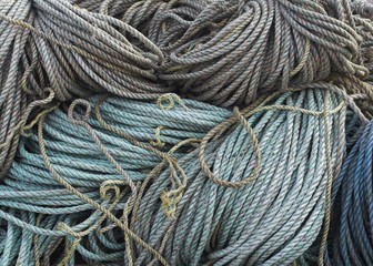 Coiled Trawl Rope Background