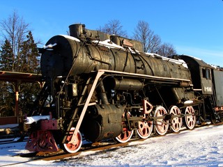 Naklejka premium Vintage rusty train
