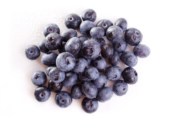 Wet blueberries