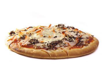 Pizza on white