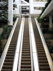 Escalators in an office building 2 - 4708912