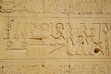 Fotobehang Egyptian Hieroglyphics © bestimagesever