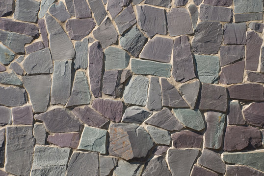 Rock wall or path - purple grey slate