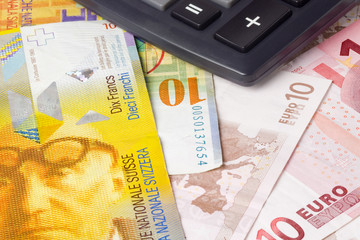 Euro and Swiss currency pair commonly used in forex trading