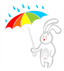 Rabbit and umbrella