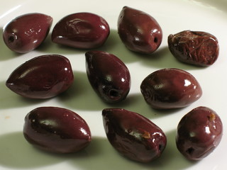 Big black Kalamon olives  Greece
