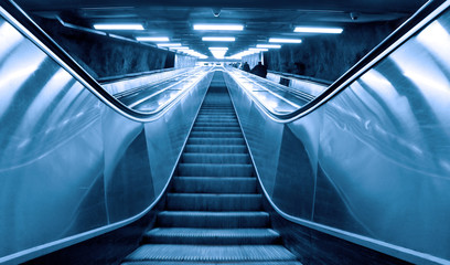 Fototapeta premium moving escalator