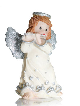 angel playing on a flute