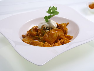 indisches hühnchen curry mit saurer sahne