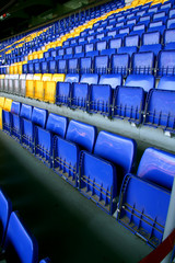 Fototapeta premium Empty stadium seats on FC Barcelona
