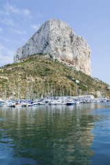 landmark rock at Calpe, spain