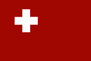 Obraz premium White cross on red background