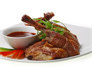 chinesische hongkong ente mit hoisin sauce