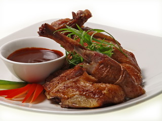 chinesische hongkong ente mit hoisin sauce