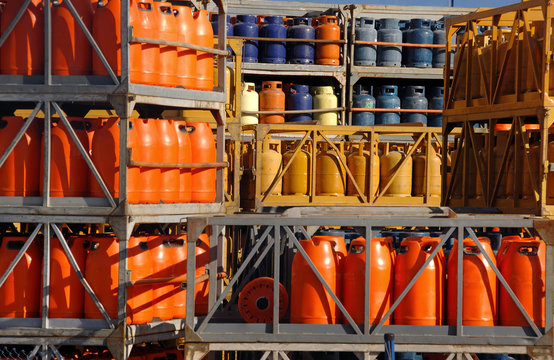 Stack Of Gas Bottles